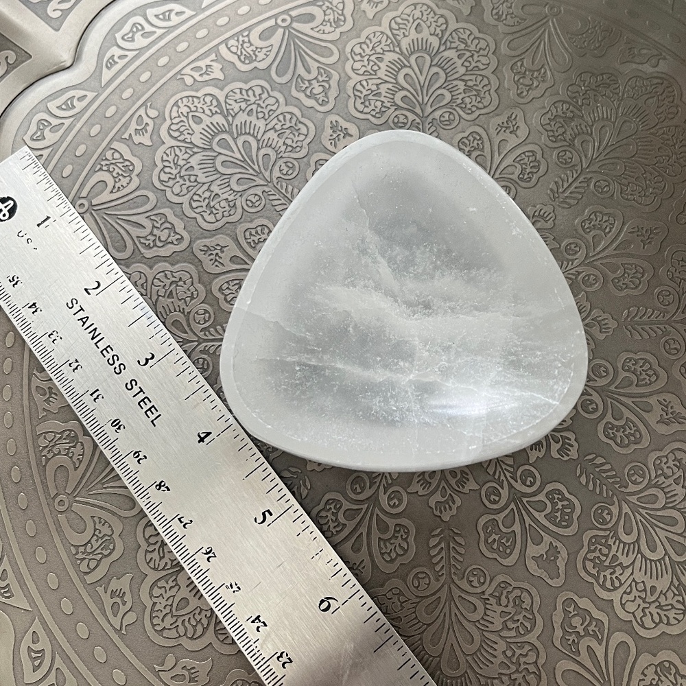 Three Sided Selenite Bowl